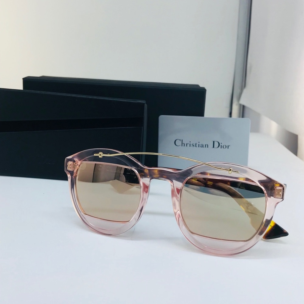 NWT Dior DiorMania 1 N710J Rose Grey Sunglasses - Picture 2 of 8